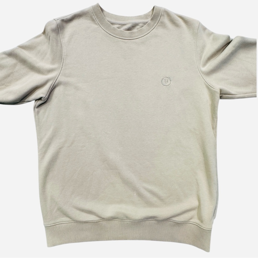 Vuori Men's Light Beige Crewneck Sweater - Picture 4 of 10
